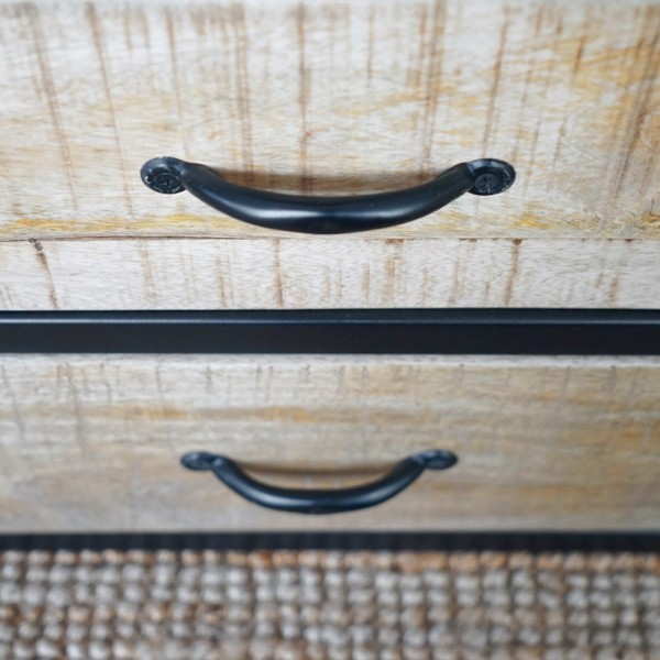 Indusrtiële metalen kast met hout 185 cm x 100 cm - Walter