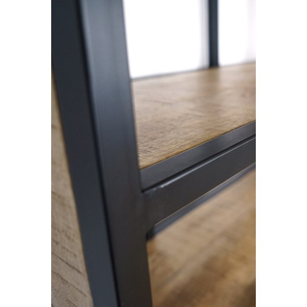 Indusrtiële metalen kast met hout 185 cm x 100 cm - Walter