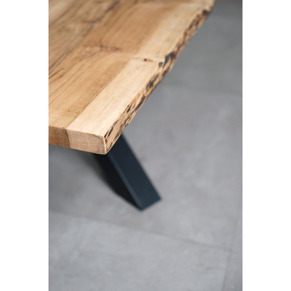 Massief houten salontafel met natuurlijke rand - Mikado