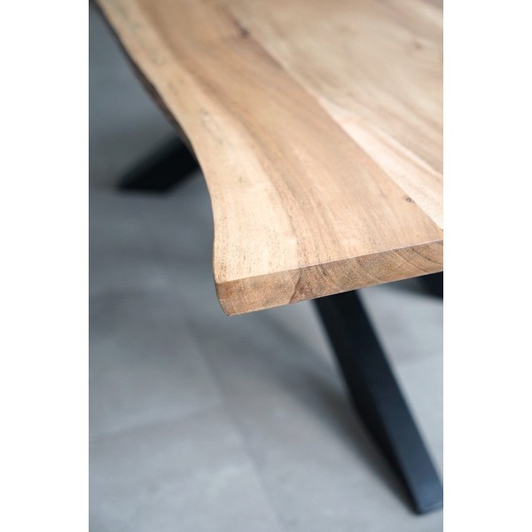 Massief houten salontafel met natuurlijke rand - Mikado