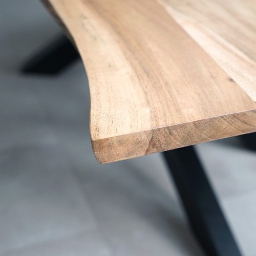 Massief houten salontafel met natuurlijke rand - Mikado