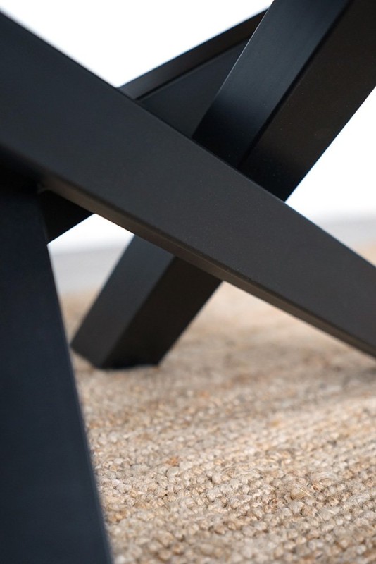 Salontafel met massief acaciahouten blad met natuurlijke boomrand – Mikado