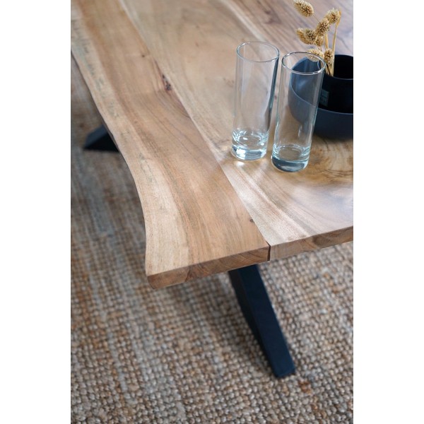 Massief houten salontafel met natuurlijke rand - Mikado