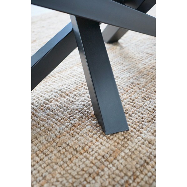 Table basse Mikado avec plateau rectangulaire en bois massif