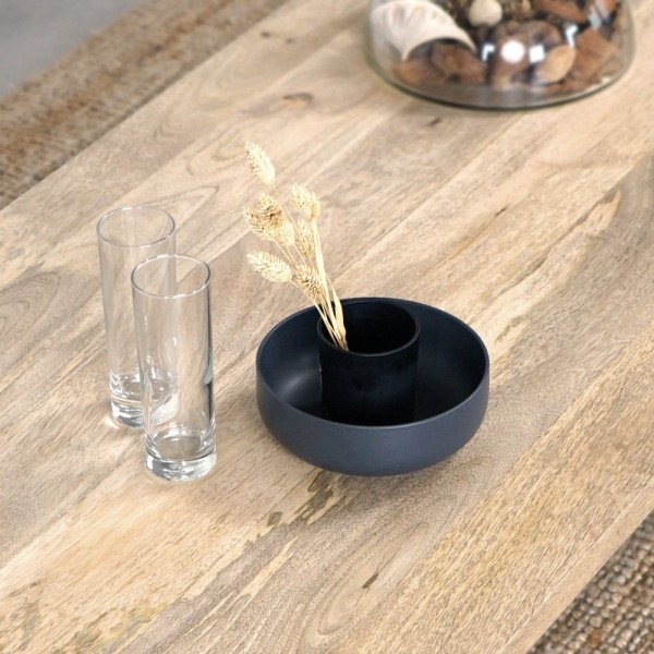 Table basse Mikado avec plateau rectangulaire en bois massif