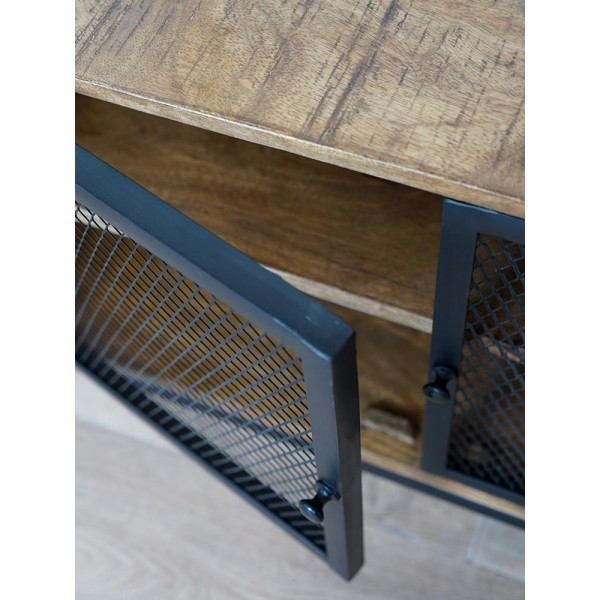 Legplank met kast met open deur