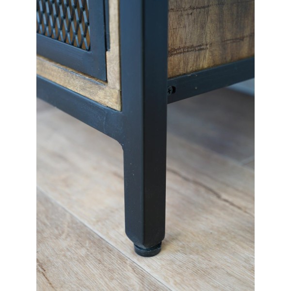 Legplank met kast met open deur