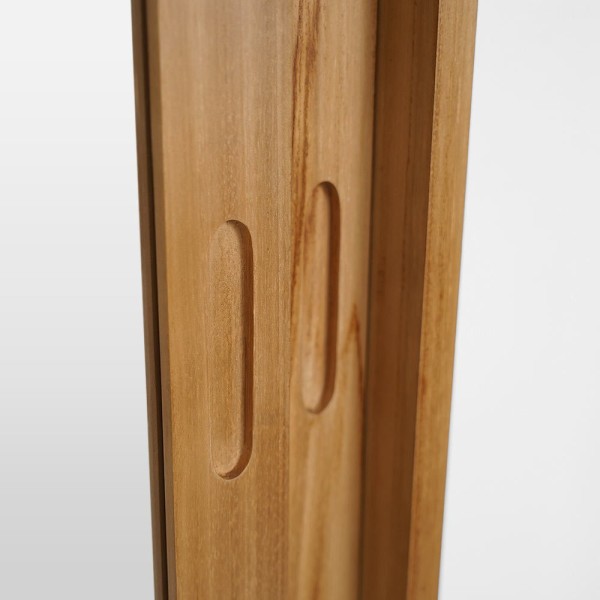 Massief teak badkamermeubel met spiegel 80 cm