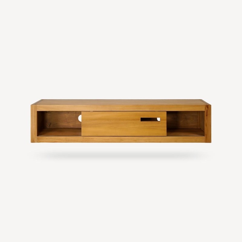 Massief teak wand TV-meubel 140 cm - Mélisandre