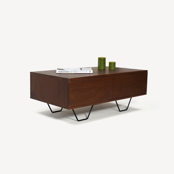 Massief teakhouten salontafel 100 cm - Enya