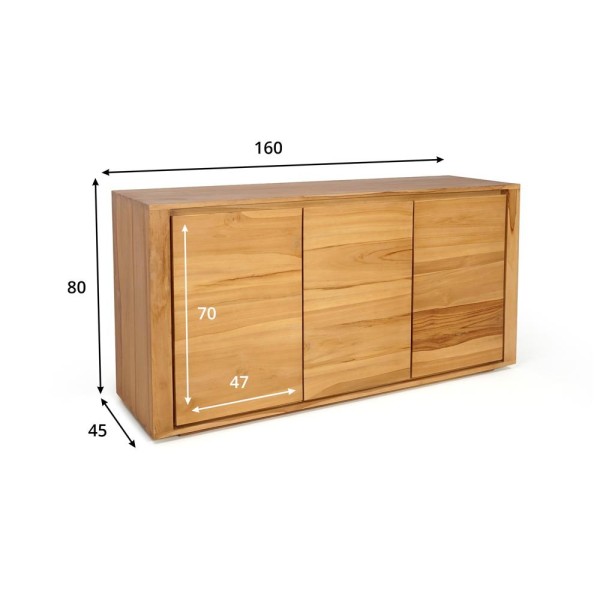 Massief teak dressoir 160 cm - Yseult