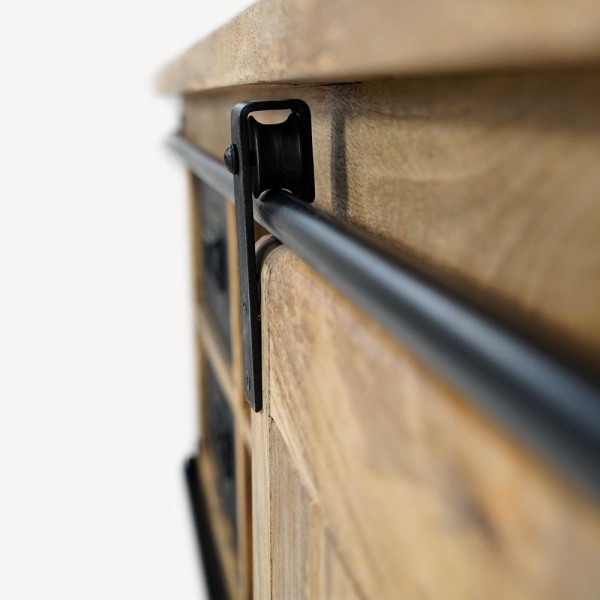 TV-meubel van industrieel hout en metaal 140 cm - Paris