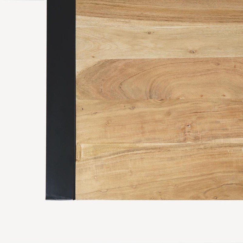 Massief hout en metalen eettafel - Liverpool