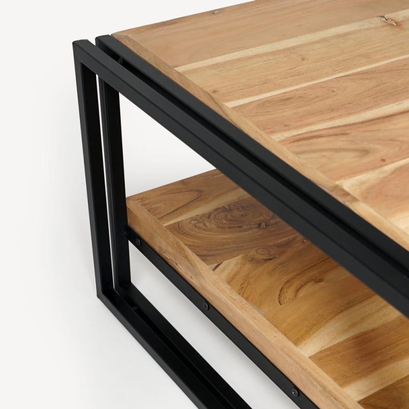 Salontafel van hout en metaal - Liverpool