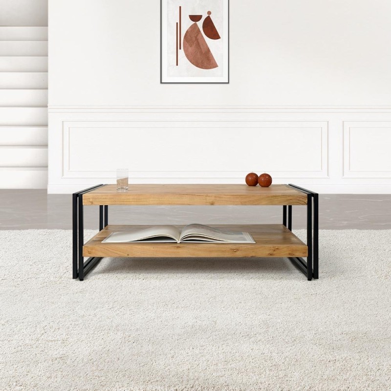 Salontafel van hout en metaal - Liverpool