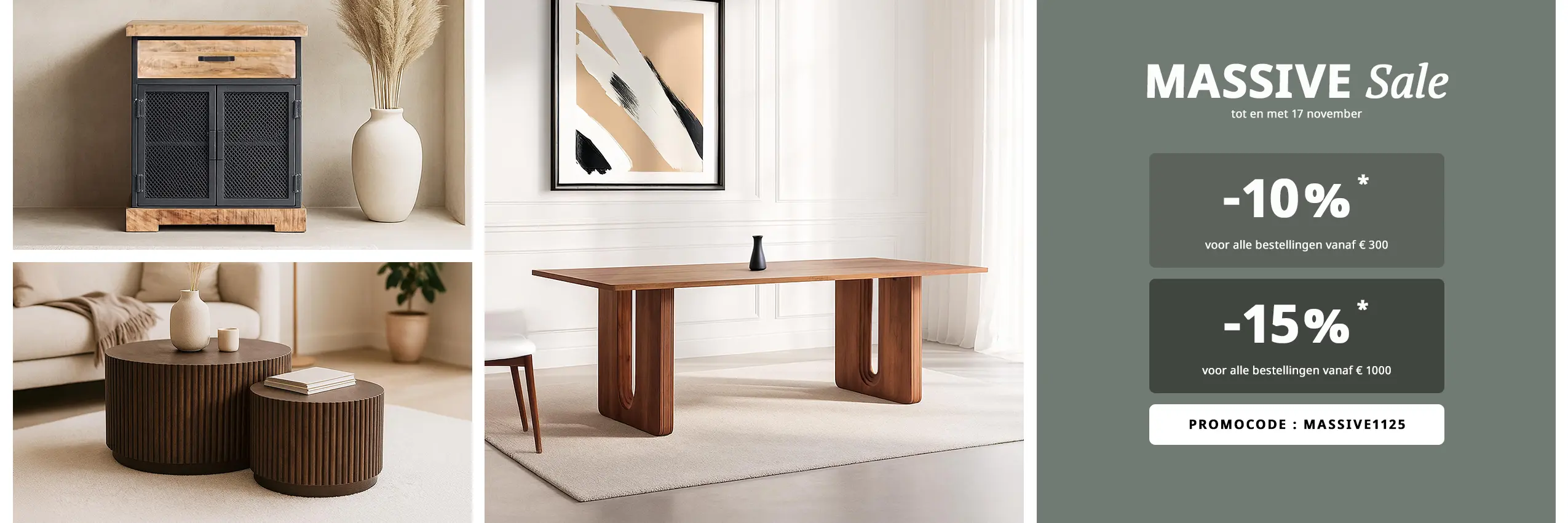 MASSIVE Sale - Profiteer van een korting tot -15% op de hele catalogus*