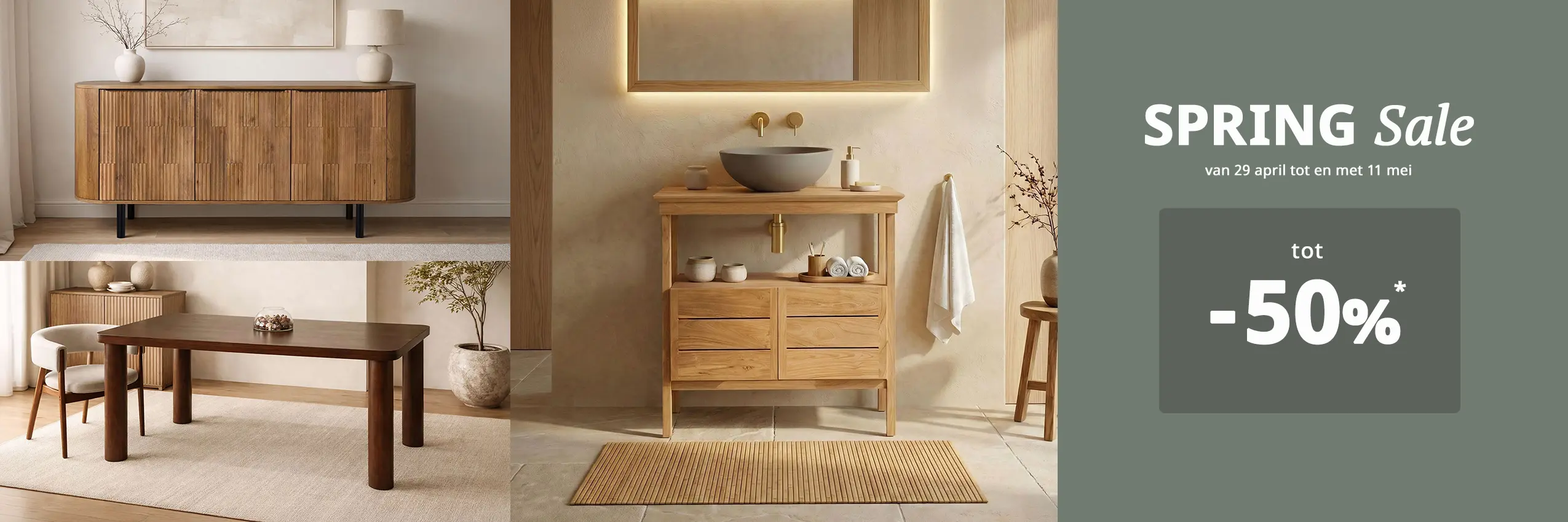 SPRING Sale - Tot -50%* op een selectie artikelen