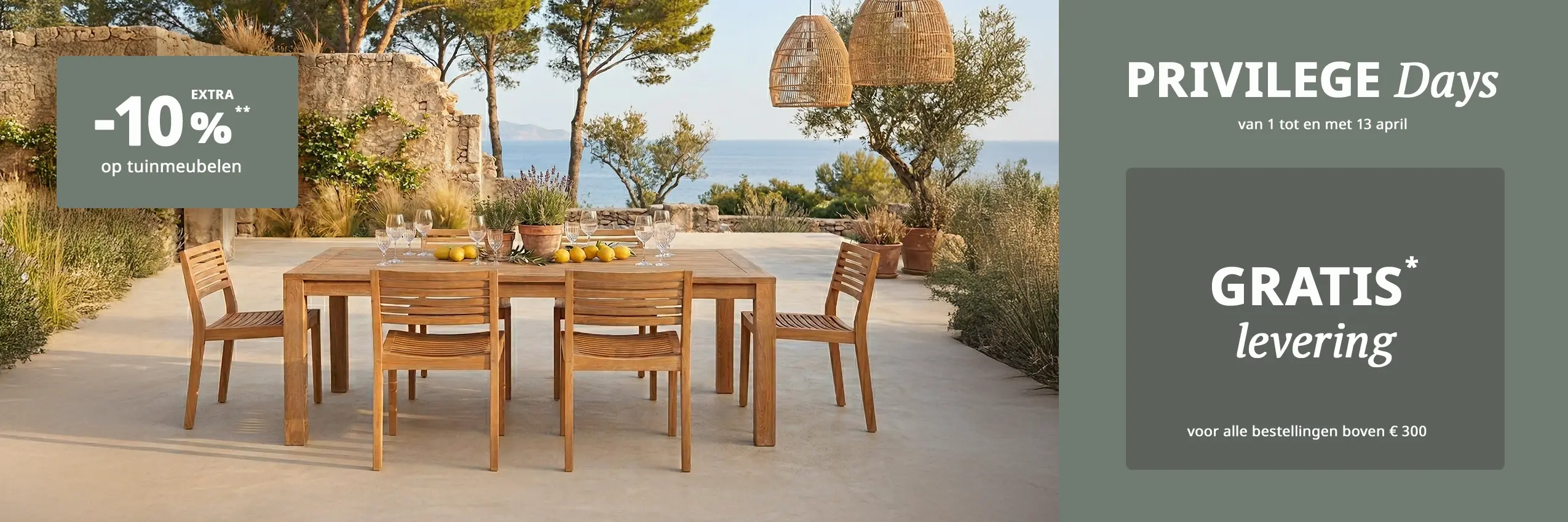 PRIVILEGE Days – Geniet van GRATIS levering vanaf €300 aankoop